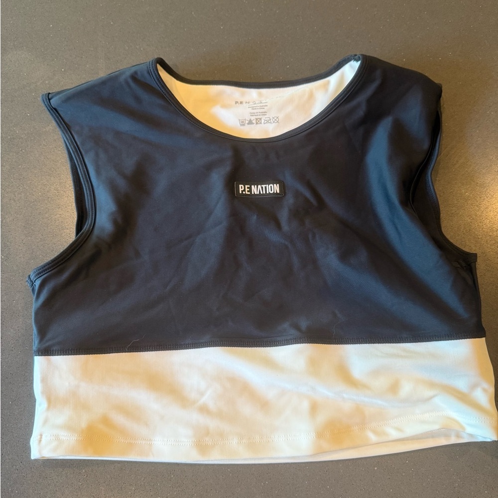 P.E Nation Black Reformer Top